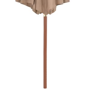 Zahradní slunečník s dřevěnou tyčí 300 cm taupe - obrázek 4