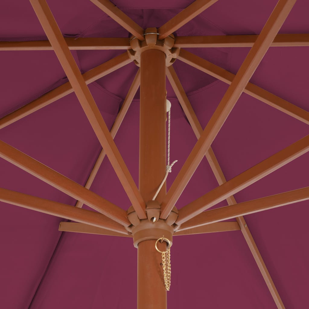 Sonnenschirm mit Holz-Mast 300 cm Bordeauxrot | Stepinfit.de