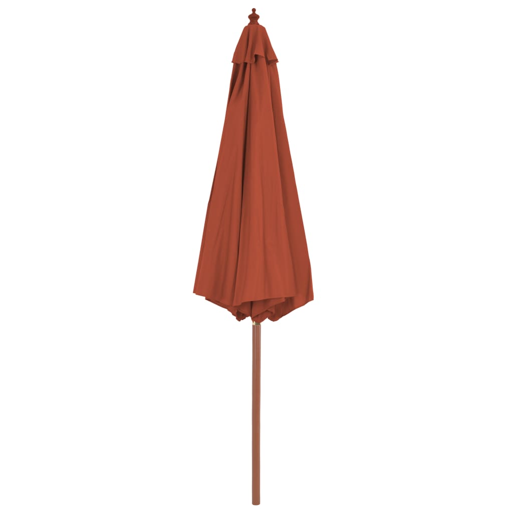 Sonnenschirm mit Holz-Mast 300 cm Terrakotta | Stepinfit.de
