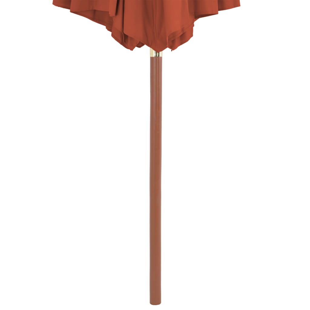 Sonnenschirm mit Holz-Mast 300 cm Terrakotta | Stepinfit.de