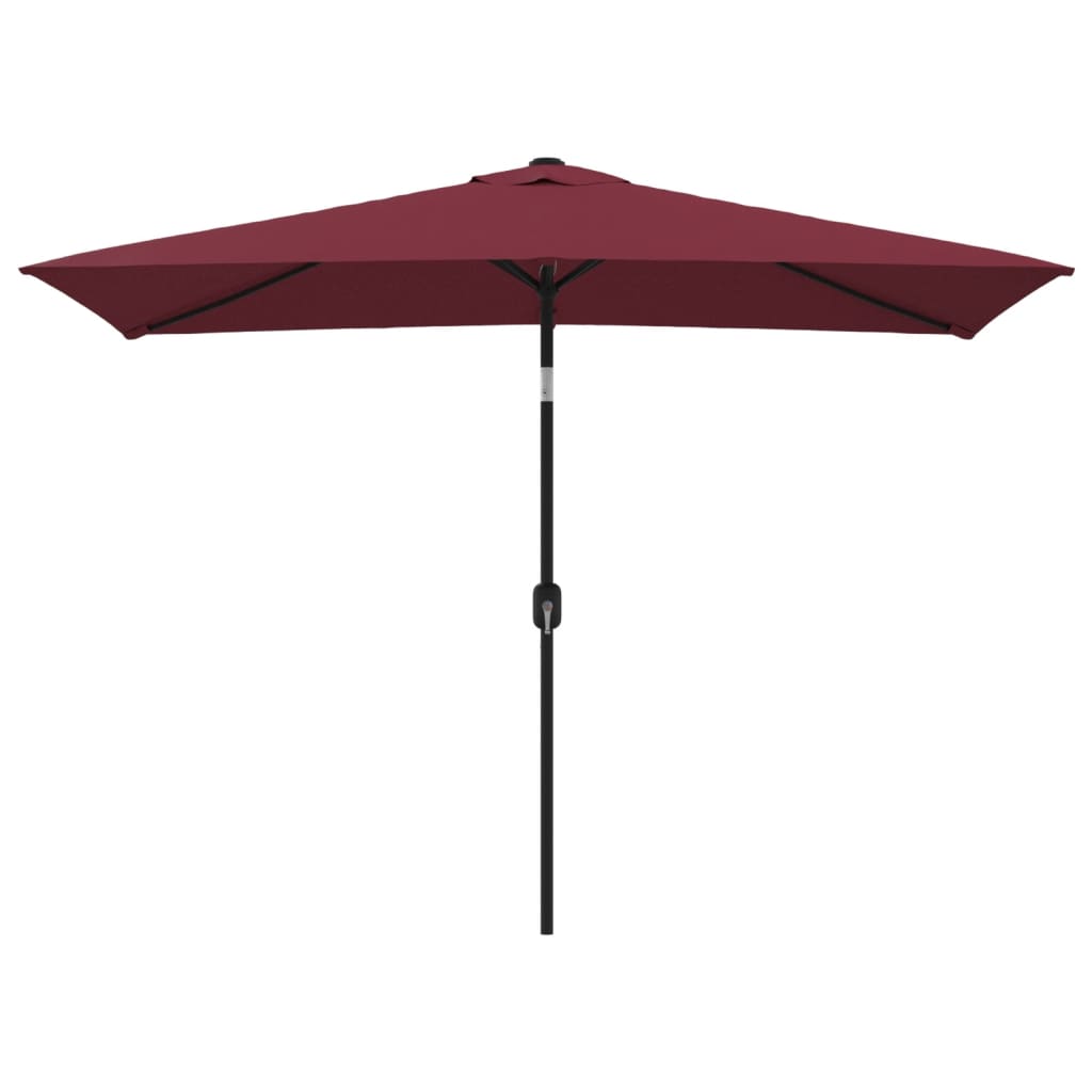 Lauko skėtis su metaliniu stulpu, raud. vyn. sp., 300x200cm | Stepinfit