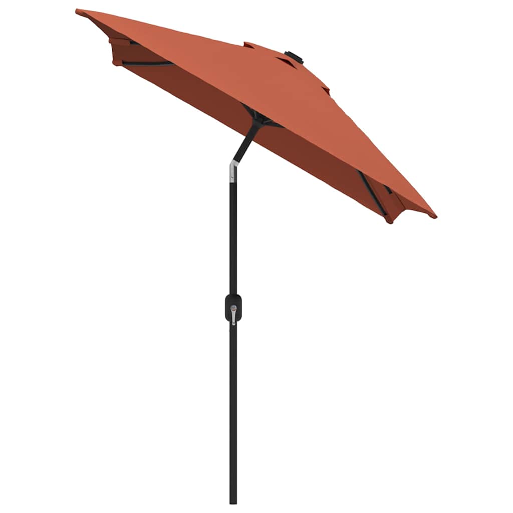 vidaXL Umbrelă de soare exterior, stâlp metalic, cărămiziu, 300x200 cm