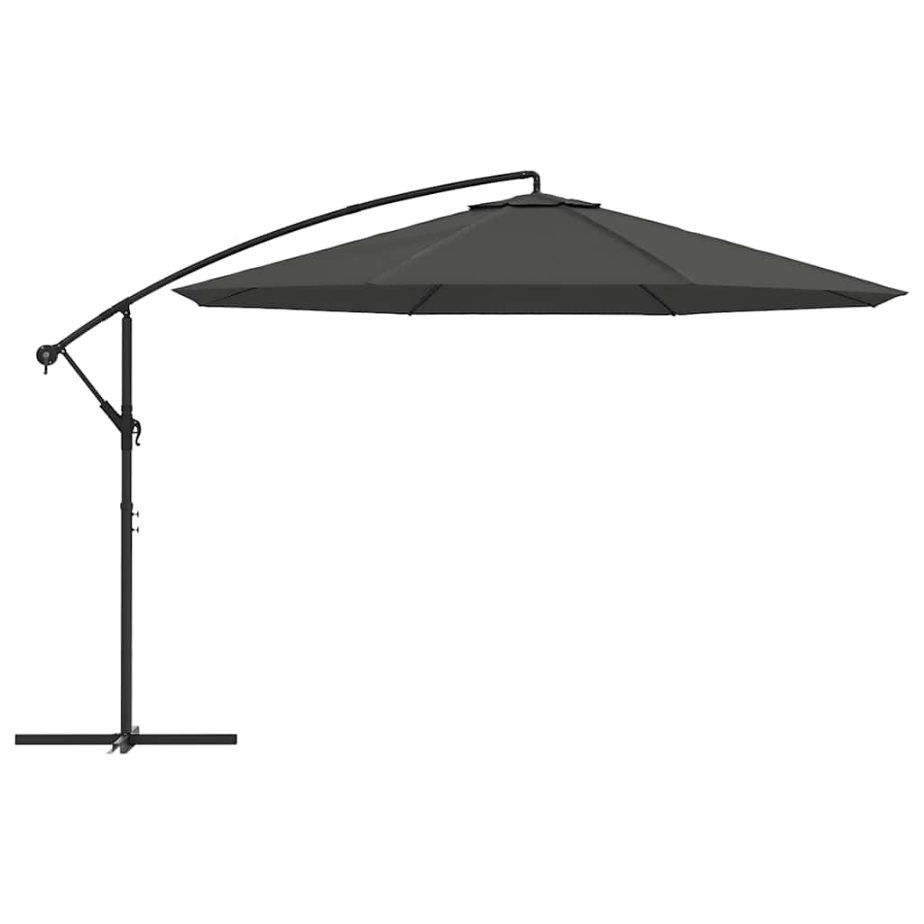 vidaXL Zweefparasol met aluminium paal 350 cm antracietkleurig afbeelding