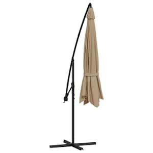 Boční zahradní slunečník s hliníkovou tyčí 350 cm taupe - obrázek 6