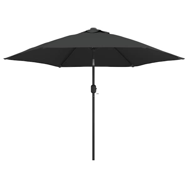 vidaXL p&auml;ikesevari LED-tuledega, teraspostiga, 300 cm, antratsiit