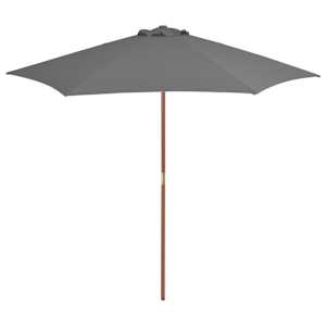 vidaXL p&auml;ikesevari puidust postiga 270 cm, antratsiithall