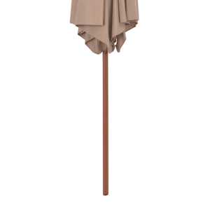 Zahradní slunečník s dřevěnou tyčí 270 cm taupe - obrázek 4