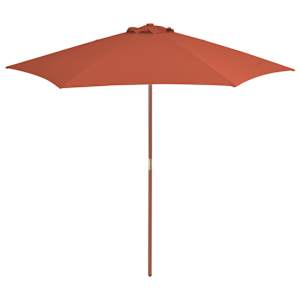 vidaXL p&auml;ikesevari puidust postiga 270 cm, terrakota
