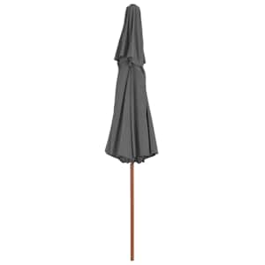 Dvoupatrový slunečník s dřevěnou tyčí 270 cm antracitový - obrázek 4