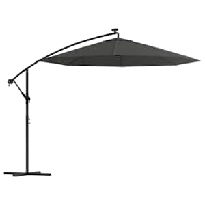 vidaXL konsooldisainiga p&auml;ikesevari LED, teraspost 300 cm antratsiit