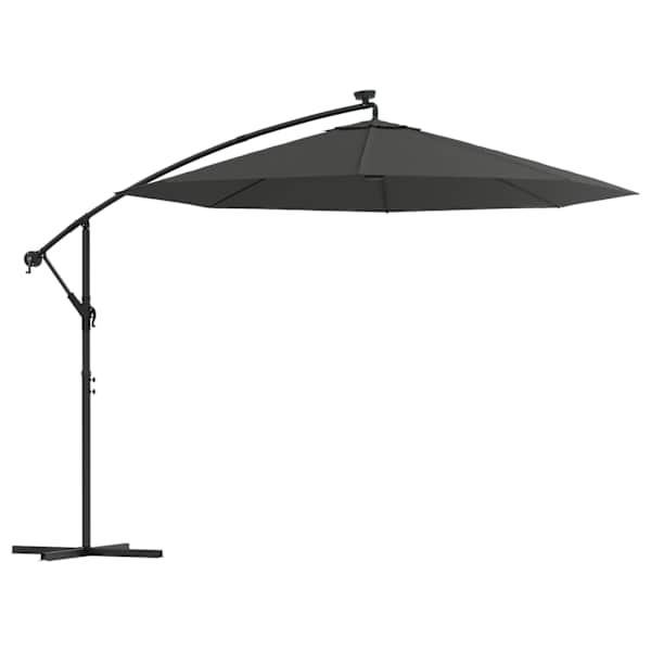 vidaXL konsooldisainiga p&auml;ikesevari LED, teraspost 300 cm antratsiit
