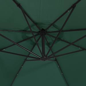 Boční zahradní slunečník s LED a kovovou tyčí 350 cm zelený - obrázek 9