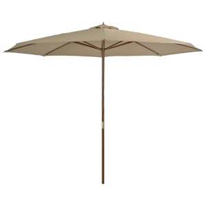 vidaXL p&auml;ikesevari puust postiga 350 cm, pruunikashall