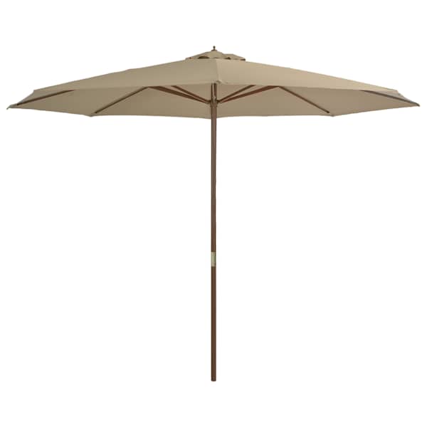 vidaXL p&auml;ikesevari puust postiga 350 cm, pruunikashall