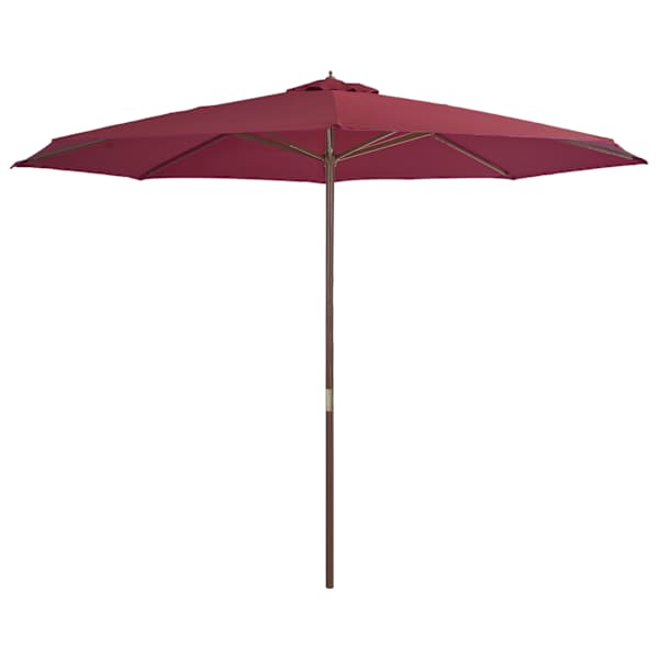 vidaXL p&auml;ikesevari puidust postiga, 350 cm, veinipunane