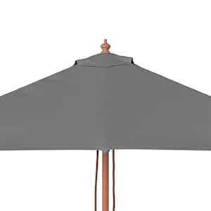Zahradní slunečník s dřevěnou tyčí 150 x 200 cm antracitový - obrázek 7