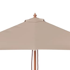 Zahradní slunečník s dřevěnou tyčí 150 x 200 cm taupe - obrázek 7