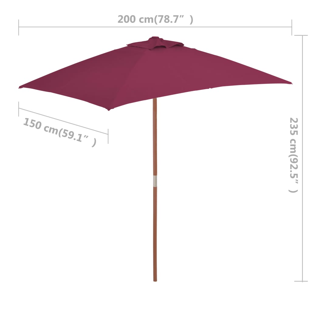 Buitensporig Gezamenlijke selectie roltrap Outdoor Umbrella Patio Parasol with Wooden Pole for Garden Backyard Taupe  vidaXL | eBay