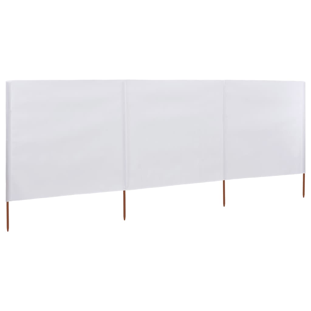 vidaXL 3-teiliges Windschutzgewebe 400 x 120 cm Weiß