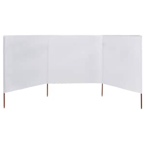 vidaXL 3-teiliges Windschutzgewebe 400 x 120 cm Wei&szlig;
