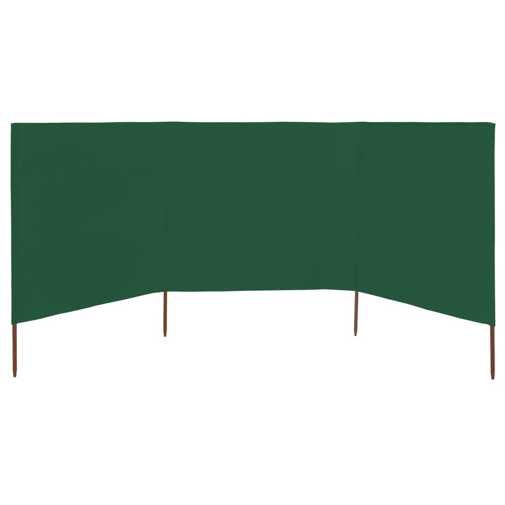 vidaXL Paravent 3 panneaux Tissu 400 x 120 cm Vert