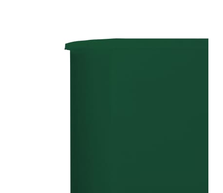 vidaXL Paravento a 3 Pannelli in Tessuto Verde Schermo Protezione Frangivento