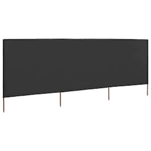 vidaXL tuulekaitse sein 3 paneelist, kangas, 400 x 120 cm antratsiit
