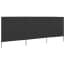  vidaXL antracitszürke szövet 3-paneles szélellenző 400 x 120 cm termék 2. képe