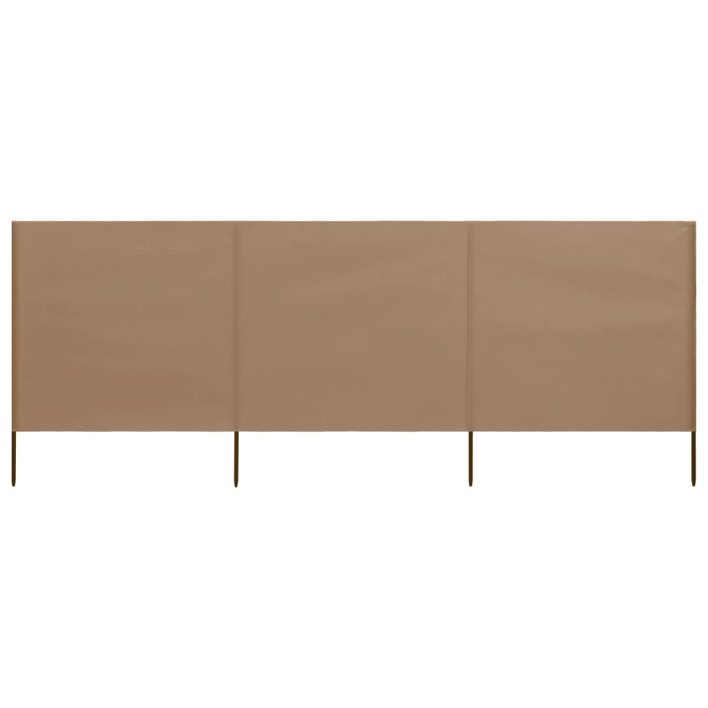 Thumbnail - vidaXL 3-teiliges Windschutzgewebe 400 x 120 cm Taupe