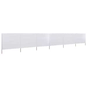 vidaXL tuulekaitse sein 6 paneelist, kangas, 800 x 80 cm valge