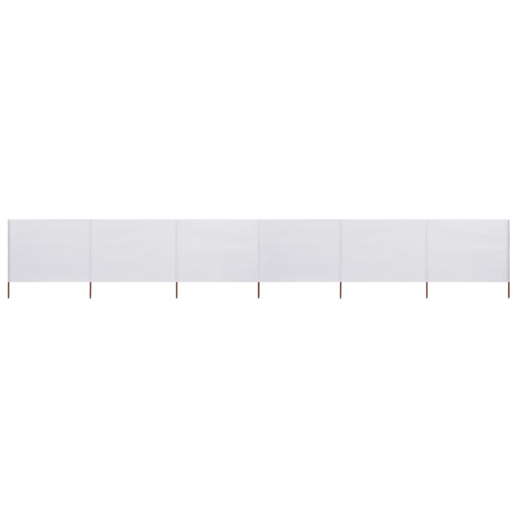vidaXL Windscherm 6-panelen 800x80 cm stof wit afbeelding