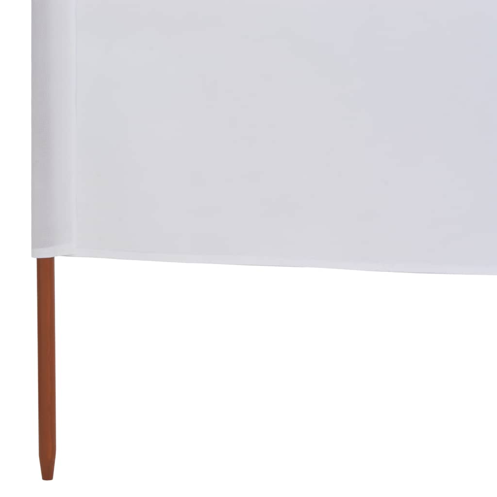 Vjetrobran sa 6 panela od tkanine 800 x 80 cm bijeli