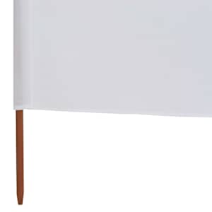 6dílná zástěna proti větru bílá 800 x 80 cm látková - obrázek 5