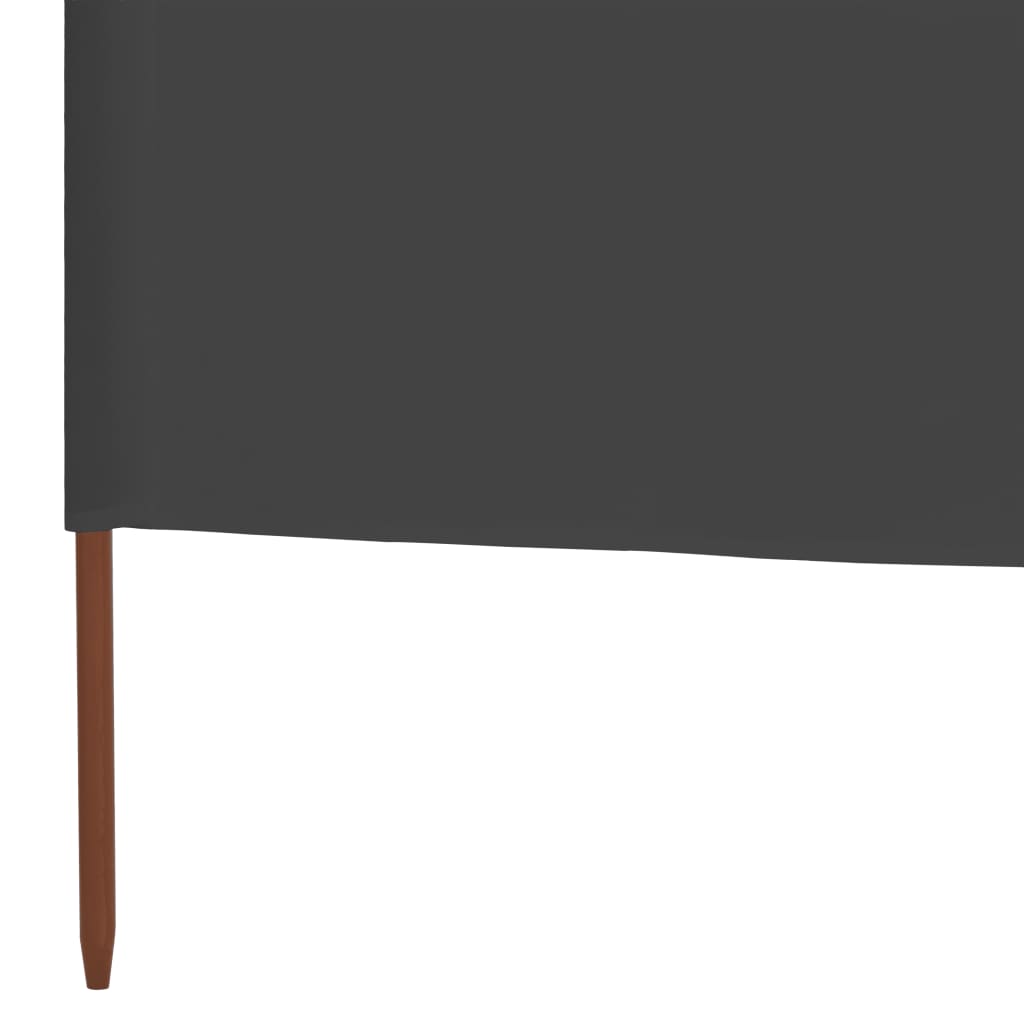6-teiliges Windschutzgewebe 800 x 80 cm Grau