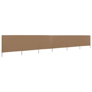 vidaXL tuulekaitse sein 6 paneelist, kangas, 800 x 80 cm hallikaspruun
