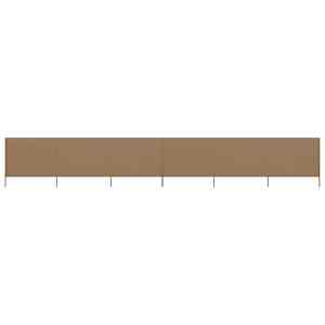 6dílná zástěna proti větru barva taupe 800 x 80 cm látková - obrázek 2