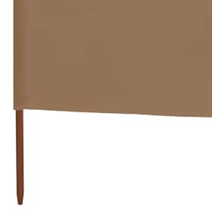 6dílná zástěna proti větru barva taupe 800 x 80 cm látková - obrázek 5