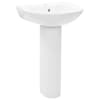 vidaXL iseseisev valamu jalaga, keraamiline, valge 520 x 440 x 190 mm