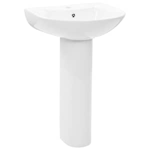 vidaXL iseseisev valamu jalaga, keraamiline, valge 520 x 440 x 190 mm