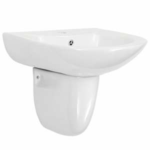 vidaXL Basin Valge 52 x 45 x 49 cm Glaseeritud keraamika