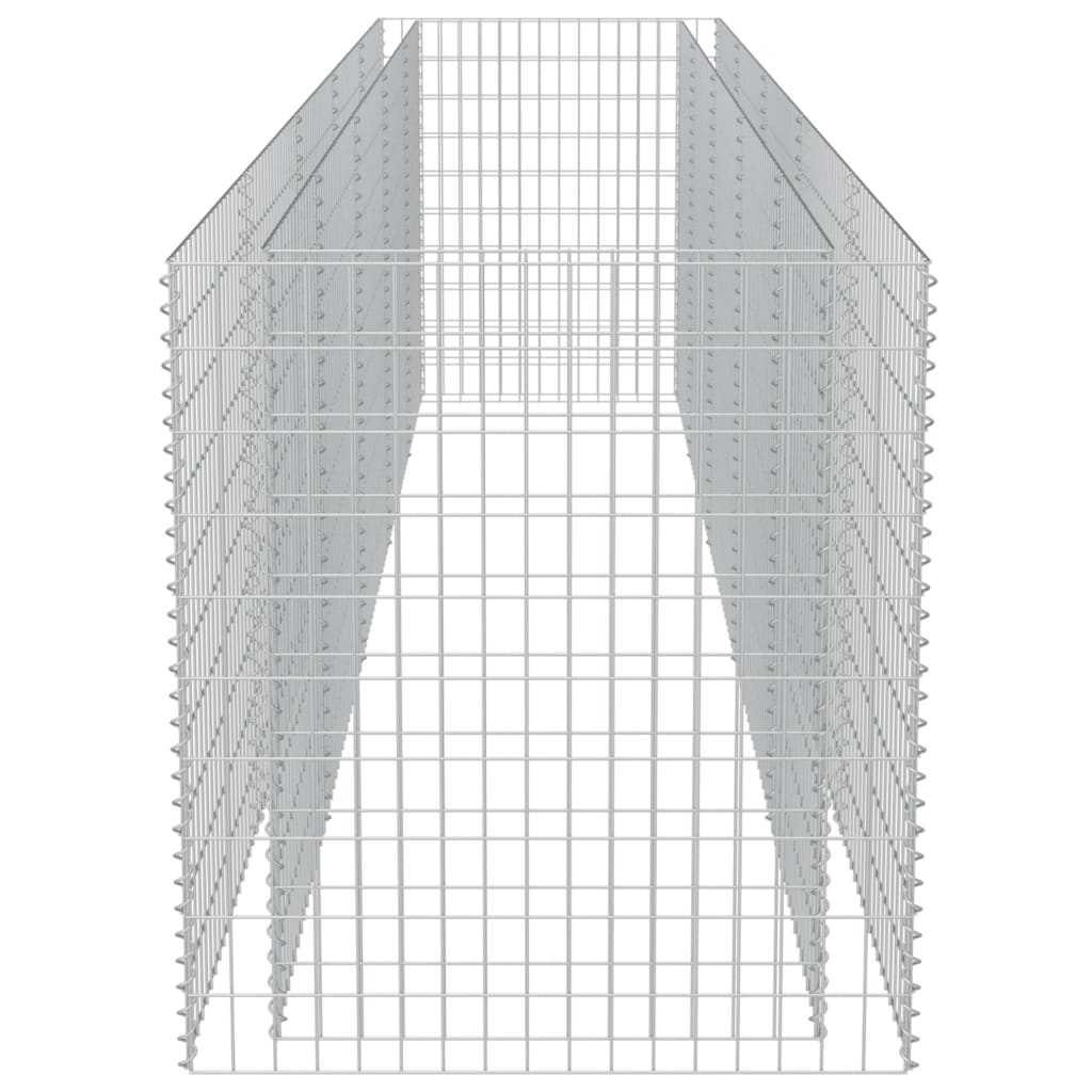 Horganyozott acél gabion magaságyás 450 x 90 x 100 cm 