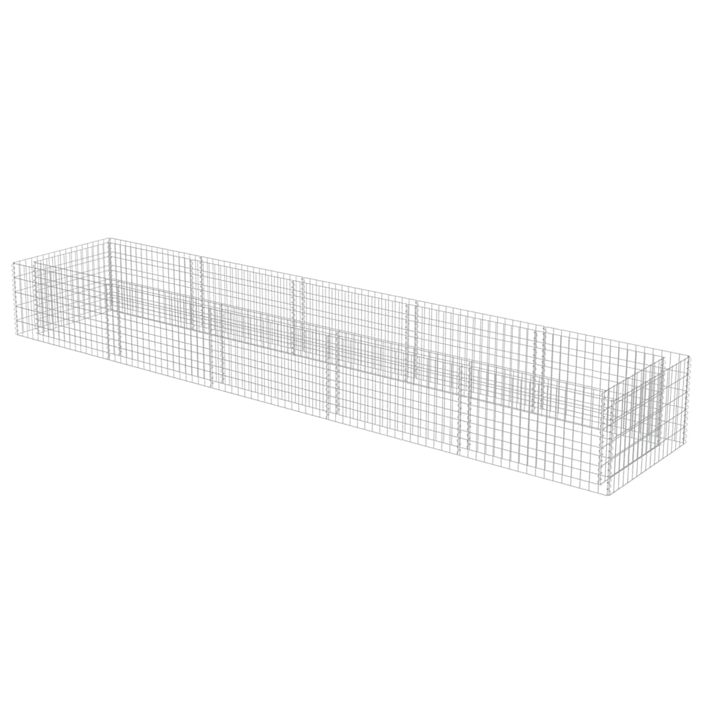 vidaXL Gabion plantenbak verhoogd 450x90x50 cm gegalvaniseerd staal afbeelding