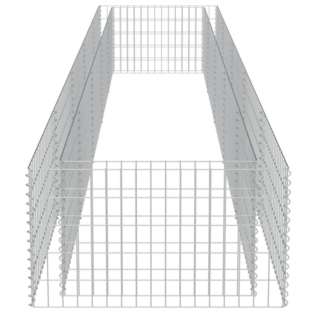  Gabiónový vyvýšený záhon, pozinkovaná oceľ 450x90x50 cm