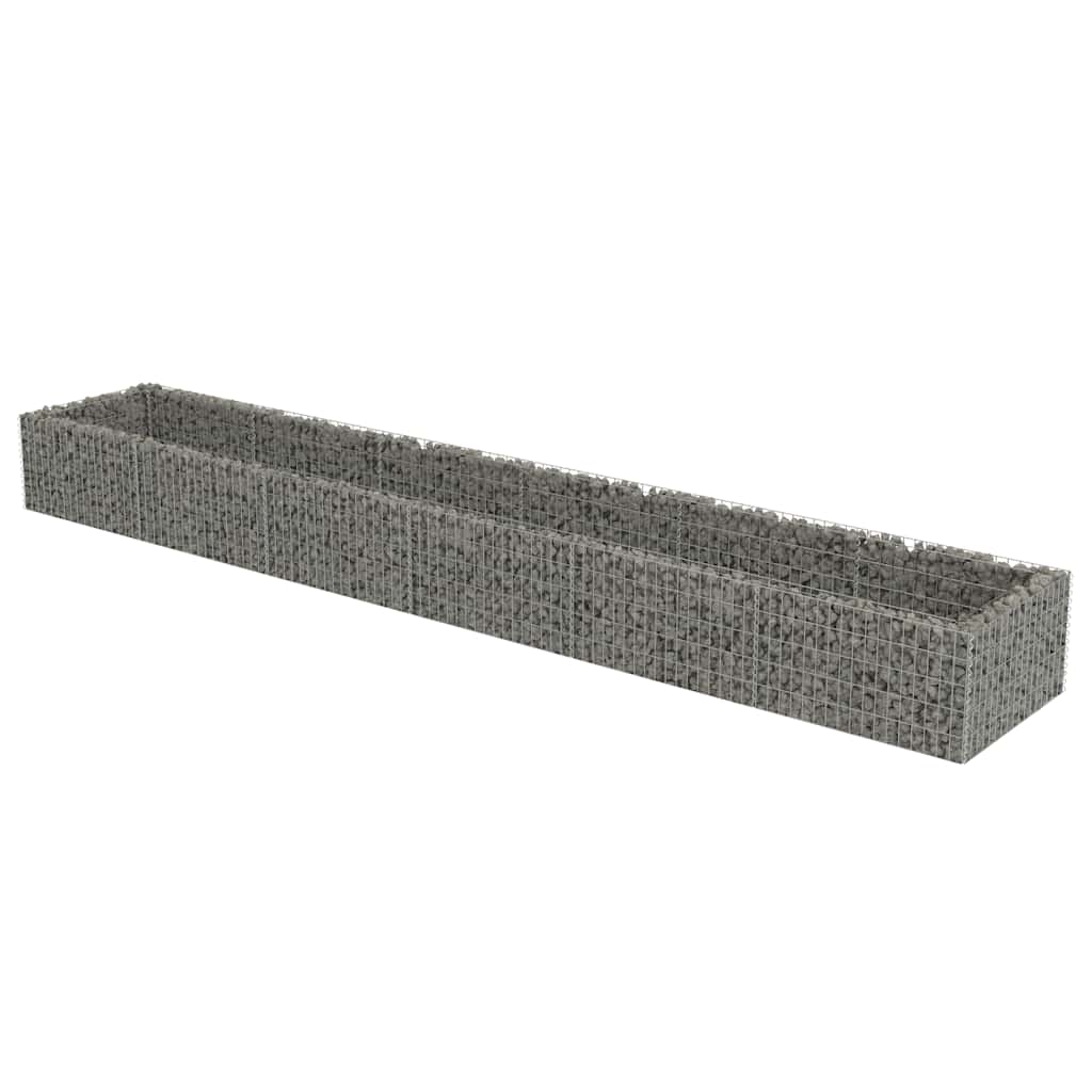 vidaXL Gabionový vyvýšený záhon pozinkovaná ocel 540 x 90 x 50 cm