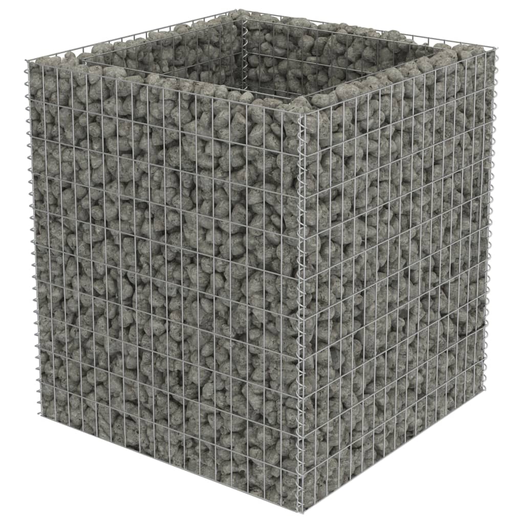 Horganyzott acél gabion magaságyás 90 x 90 x 100 cm 