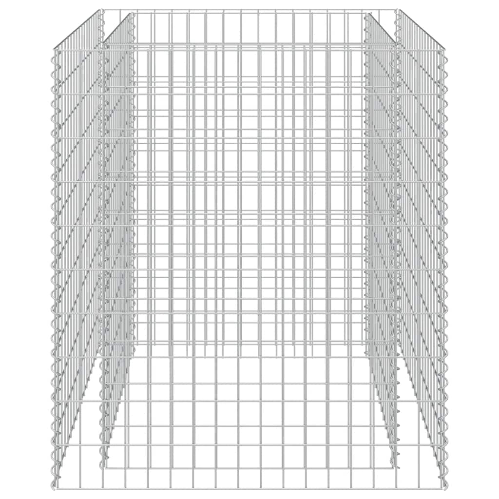 vidaXL Gabionový vyvýšený záhon pozinkovaná ocel 90 x 90 x 100 cm