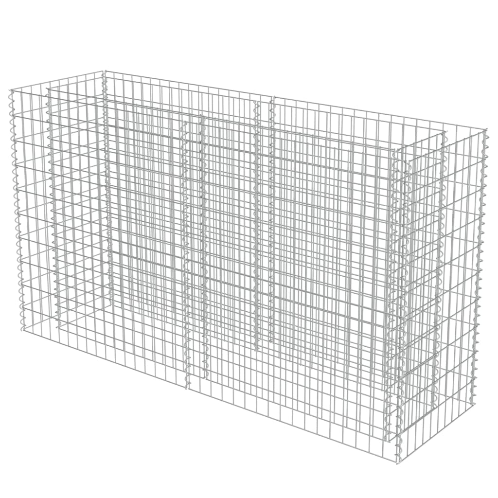 vidaXL Strat înălțat gabion, 180 x 50 x 100 cm, oțel galvanizat