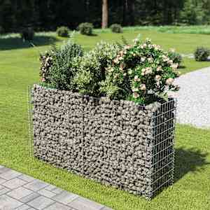 Visoka greda gabion pocinkano jeklo 180x50x100 cm