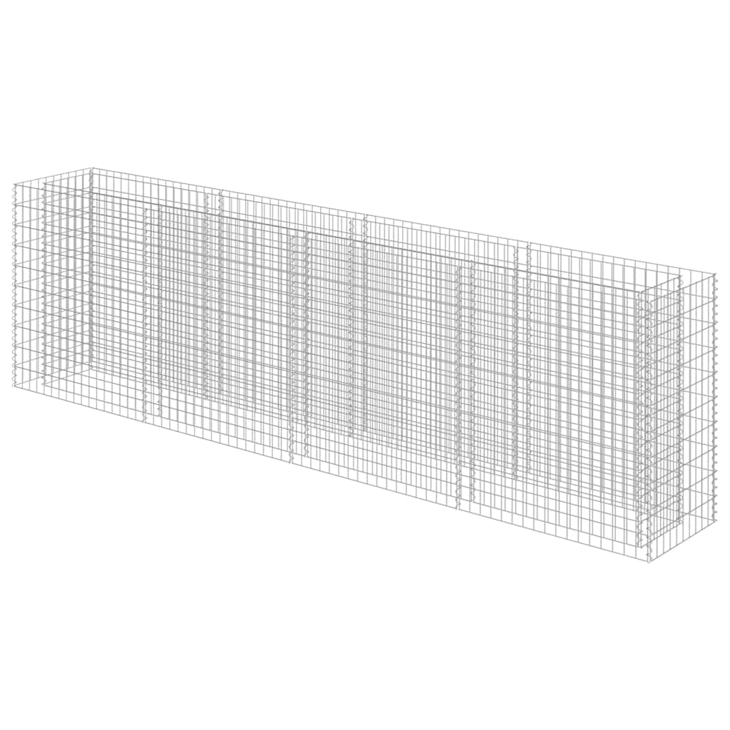 vidaXL Gabionový vyvýšený záhon pozinkovaná ocel 360 x 50 x 100 cm