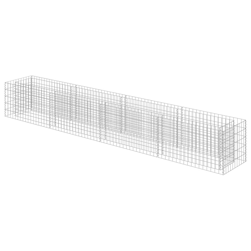 vidaXL Gabionový vyvýšený záhon pozinkovaná ocel 360 x 50 x 50 cm